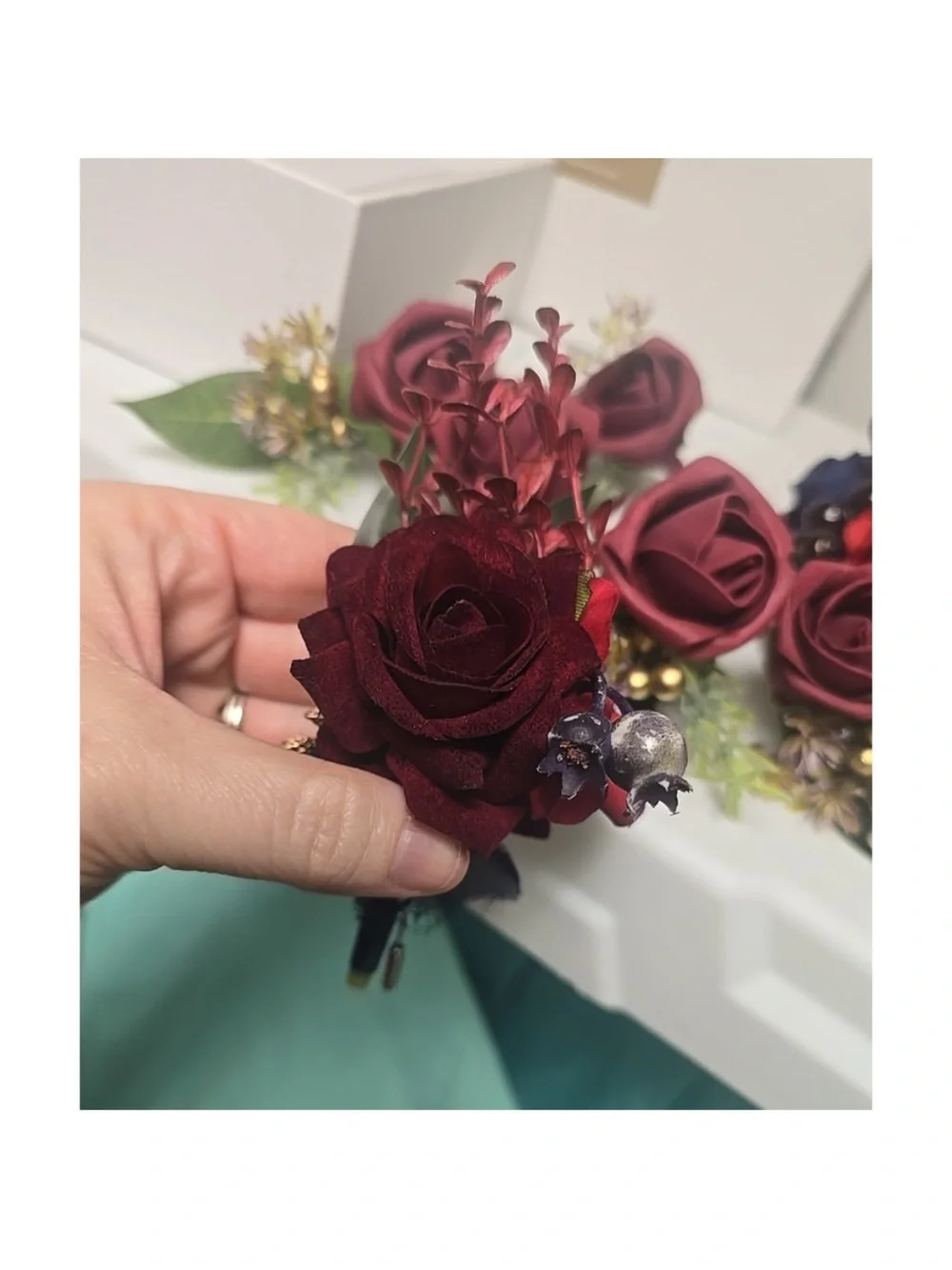 Ling's Moment Artificial Floral Elegant Bouquet Bridal Wedding Arrangements